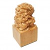 Ready-Made Carved Pixiu (貔貅) Wooden Stamp with Rubber Padding (Non-Inking Stamp) 48mm x 48mm