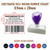 Customise Self-Inking/Pre-Inked Rubber Stamp 63mm x 28mm