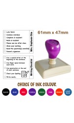 Customise Self-Inking/Pre-Inked Checklist Rubber Stamp 61mm x 47mm