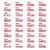 Ready-made 28mm x 8mm Pre-Inked Rubber Stamp for Business / School Use (In RED Ink Only)