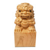 Ready-Made Taoist Temple Prayer Carved Pixiu (貔貅) Wooden Stamp with Rubber Padding (Non-Inking Stamp) 46mm x 46mm