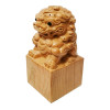 Ready-Made Taoist Temple Prayer Carved Pixiu (貔貅) Wooden Stamp with Rubber Padding (Non-Inking Stamp) 46mm x 46mm