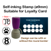 Customise 9mm Round Pre-Inked Stamp with Keychain for use on Business Loyalty Card etc. Customise 9mm Round Pre-Inked Stamp with Keychain for use on Business Loyalty Card etc.