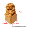 Ready-Made Taoist Temple Prayer Carved Pixiu (貔貅) Wooden Stamp with Rubber Padding (Non-Inking Stamp) 46mm x 46mm
