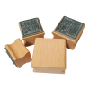 Customised Personalised Non-Inking Wooden Block Stamp (Square) - Assorted Sizes Available Customised Personalised Non-Inking Wooden Block Stamp (Square) - Assorted Sizes Available