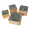 Customised Personalised Non-Inking Wooden Block Stamp (Square) - Assorted Sizes Available Customised Personalised Non-Inking Wooden Block Stamp (Square) - Assorted Sizes Available